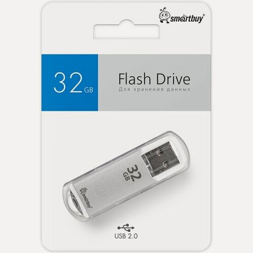 Изображение товара USB флешка Smartbuy 32Gb V-Cut silver USB 2.0