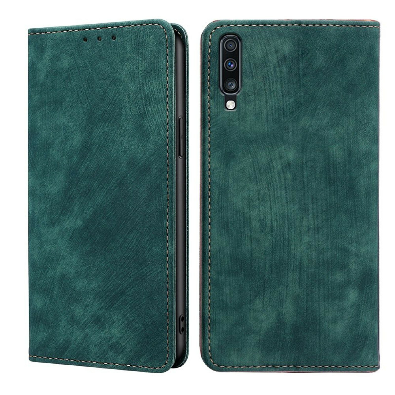 Чехол-книжка MyPads для Samsung Galaxy A70 мягкий зеленый защитный