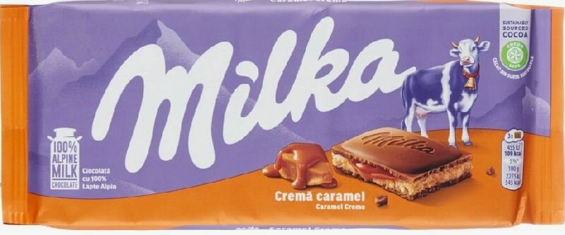 Шоколад Milka Toffee Cream молочный с карамельной начинкой 100г