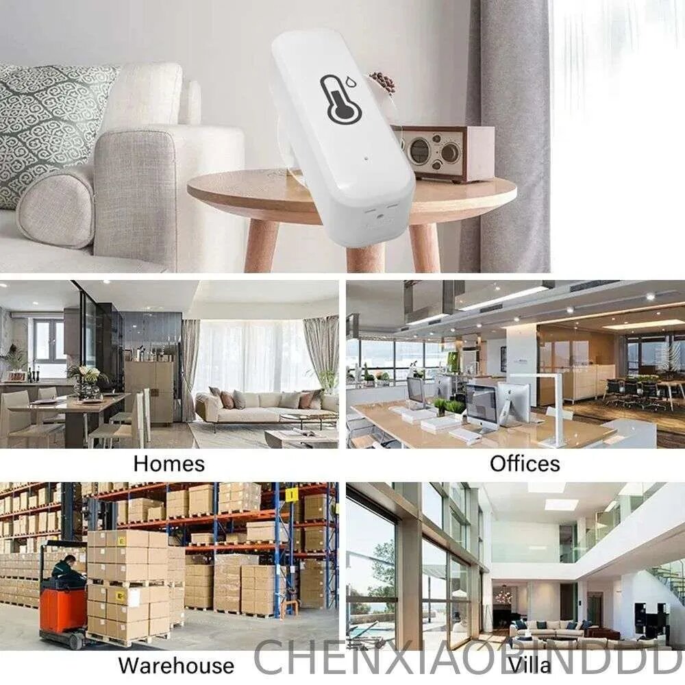 Датчик температуры и влажности TZ-P3-L-4 Zigbee для умного дома 4 шт. Белый