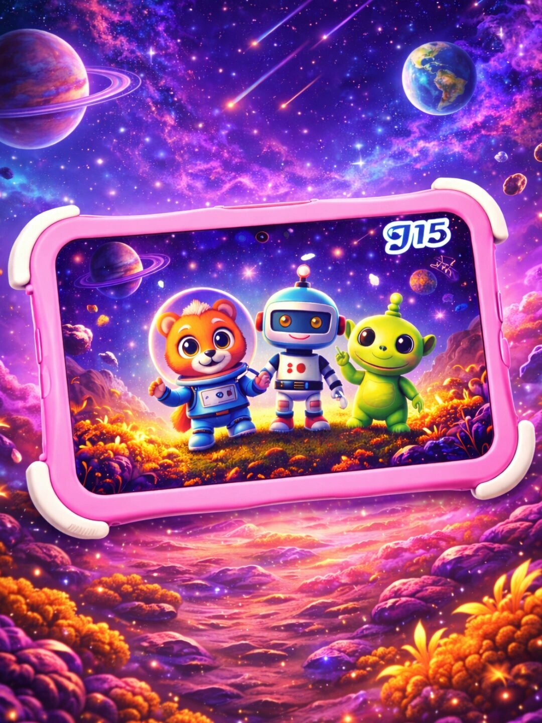 Детский планшет Jiaenova J15 – экран 7" FHD, Android 15, 8GB RAM, 256GB памяти, аккумулятор 3800 mAh,