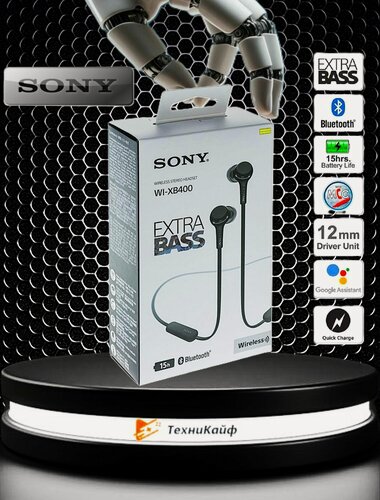 Изображение товара SONY Беспроводные наушники-вкладыши WI-XB400 с EXTRA BASS Bluetooth 5.0 , черный / black