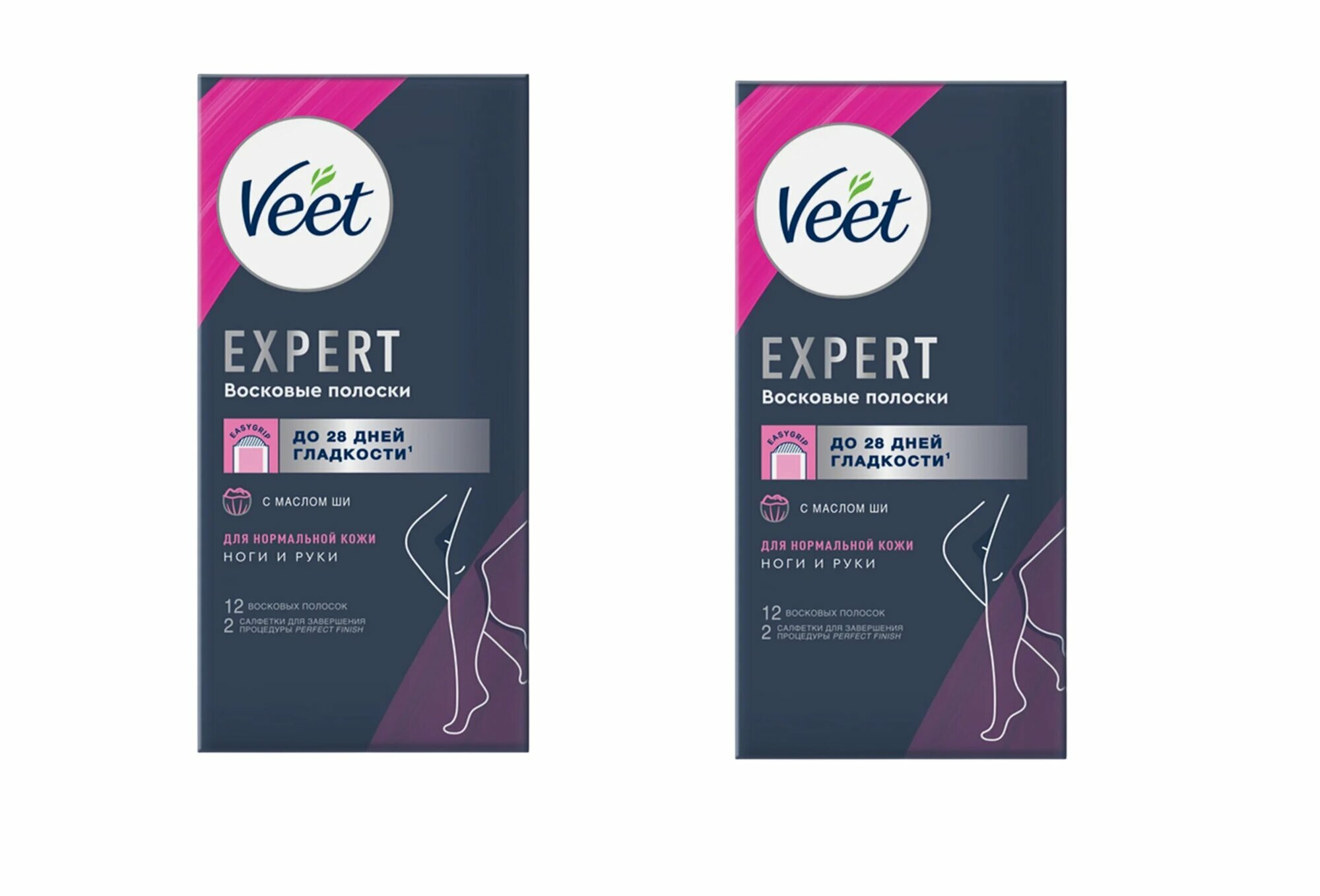 Восковые полоски Veet Expert для нормальной кожи, 12шт 2упаковки