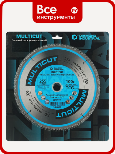 Изображение товара Диск пильный по мультиматериалам Multicut 255x30/25,4 мм, Z=100 TCG Diamond Industrial DIDM255Z100