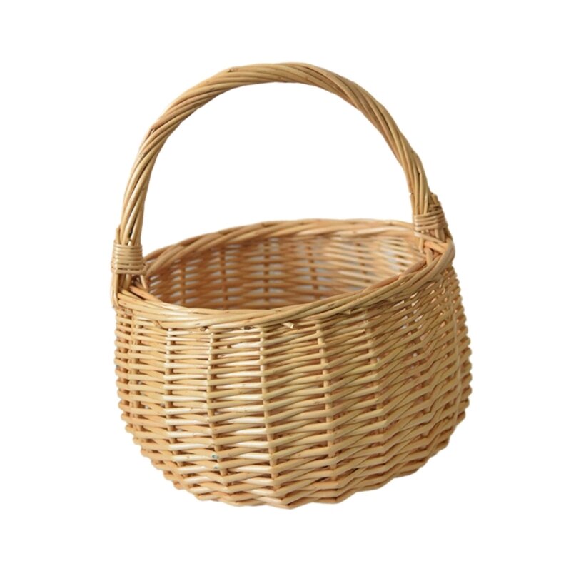 Плетеная переносная корзина для сбора овощей и фруктов-wicker basket