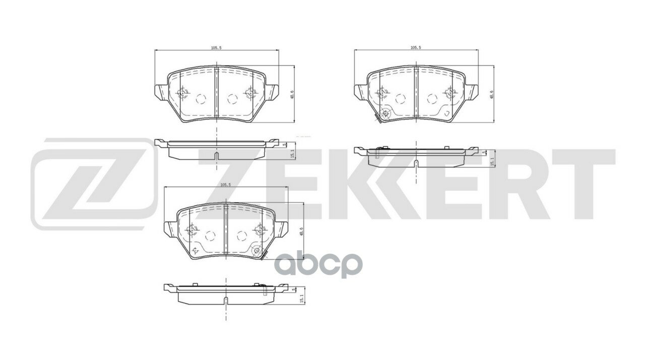 Колодки тормозные дисковые задние Haval H7 19- Big Dog DaGou II 23- Wey 05 23- VV7 19- Zekkert арт. bs-1491