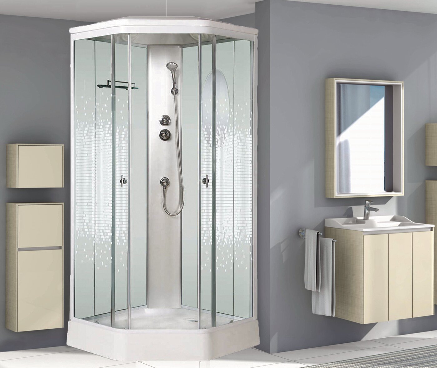 Душевая кабина Niagara NG-2306-01 (900х900х2200)