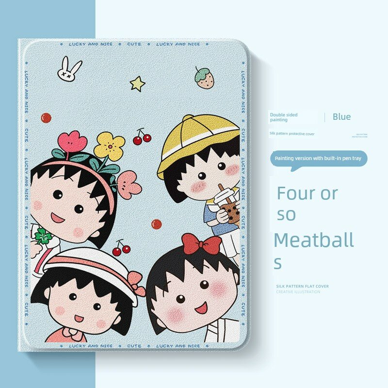 Подходит для Apple iPad11, защитный чехол для iPad9, поколение 10, Cherry Maruko-chan 10.2inch iPadair7 с отделением