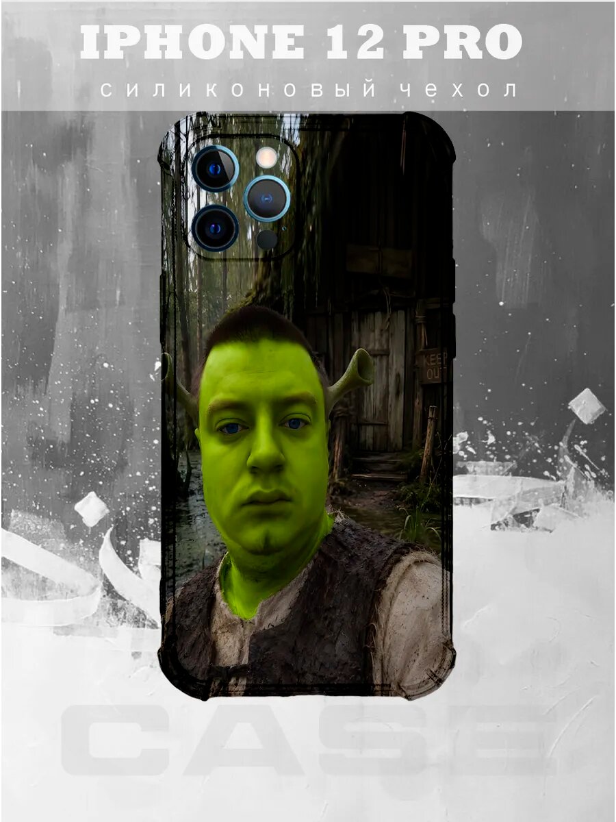 Чехол на IPHONE 12 PRO с принтом друн шрек