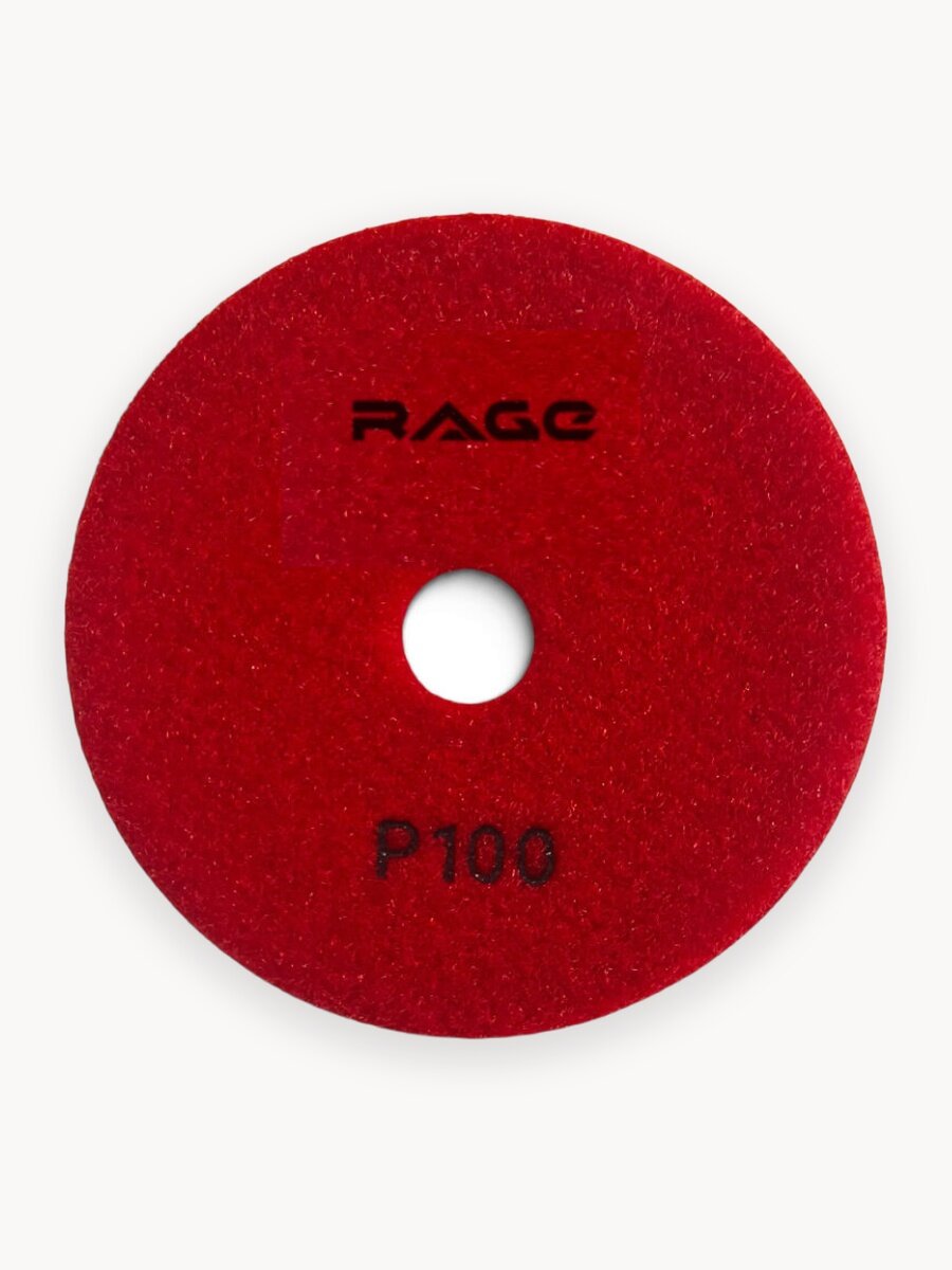 Круг шлифовальный алмазный гибкий 100 мм P100 черепашка для керамогранита АГШК мокрое шлифование RAGE by VIRA