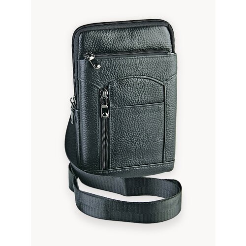 Сумка барсетка HIDEON, фактура гладкая, коричневый