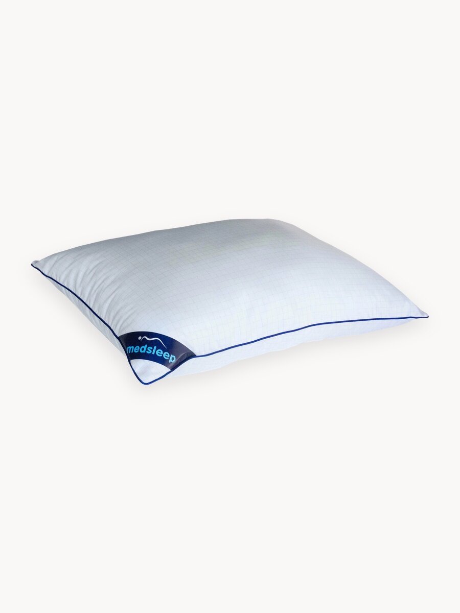 Medsleep Подушка для сна 50х70 "Nubi" с молнией, микроволокно "Лебяжий пух" 600 грамм