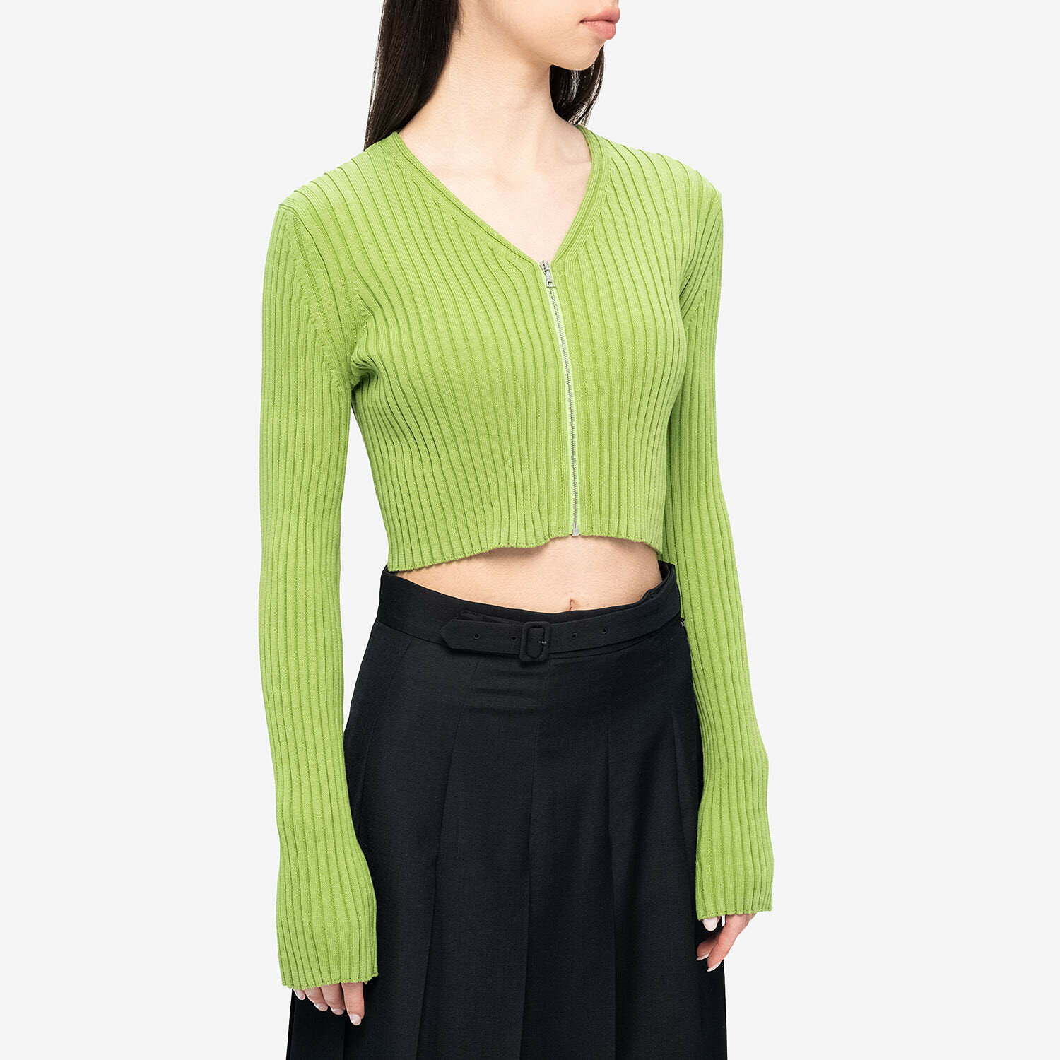 Кардиган AURALEE КАРДИГАН AURALEE DRY COTTON WIDE RIB KNIT ZIP 