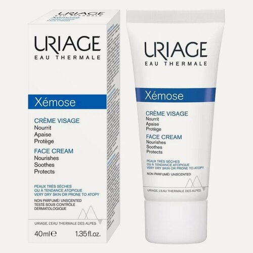 Изображение товара Крем Uriage "Xemose", для лица, успокаивающий, гипоаллергенный, без парабенов, 40мл
