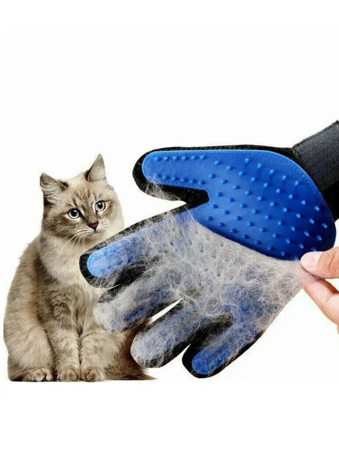 Перчатка Tchibo, для вычесывания шерсти, для всех видов шерсти кошек и собак — фото 1