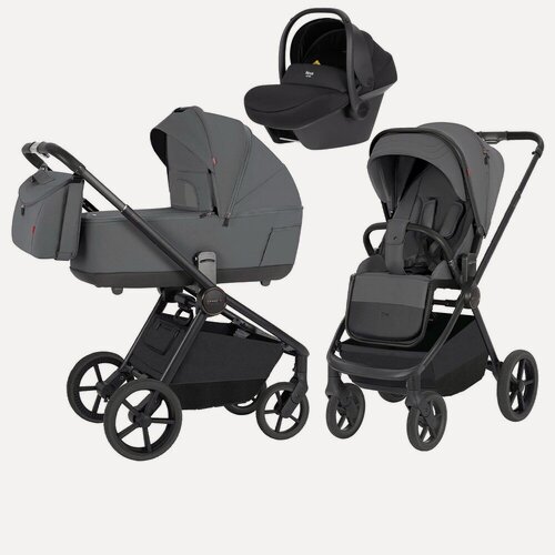 Изображение товара Carrello Epica 8511/1 коляска 3 в 1 Space Black: увеличенное колесо, кнопки памяти и увеличенная люлька