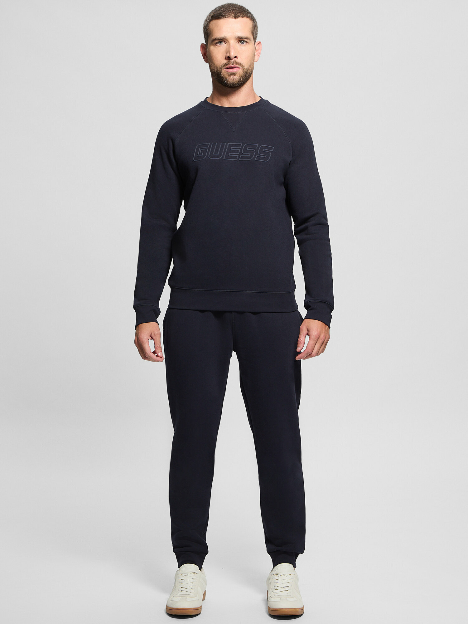 Джемпер GUESS, размер S, синий — фото 1