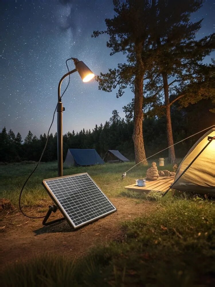 Солнечная панель 20W 12V с контроллером 100A Комплект для дома, кемпинга и авто