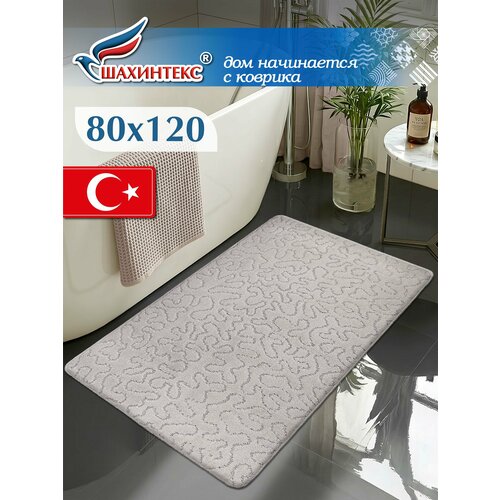фото Коврик для ванной, прикроватный коврик противоскользящий. shahintex рр 80х120 003 перламутр 51