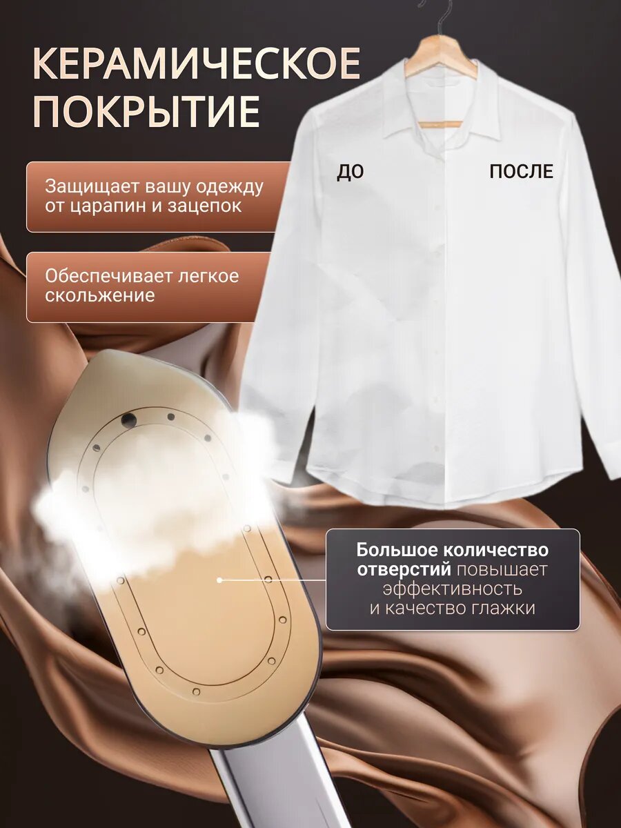 Отпариватель для одежды ручной, дорожный мини-утюг с паром, 2000 Вт