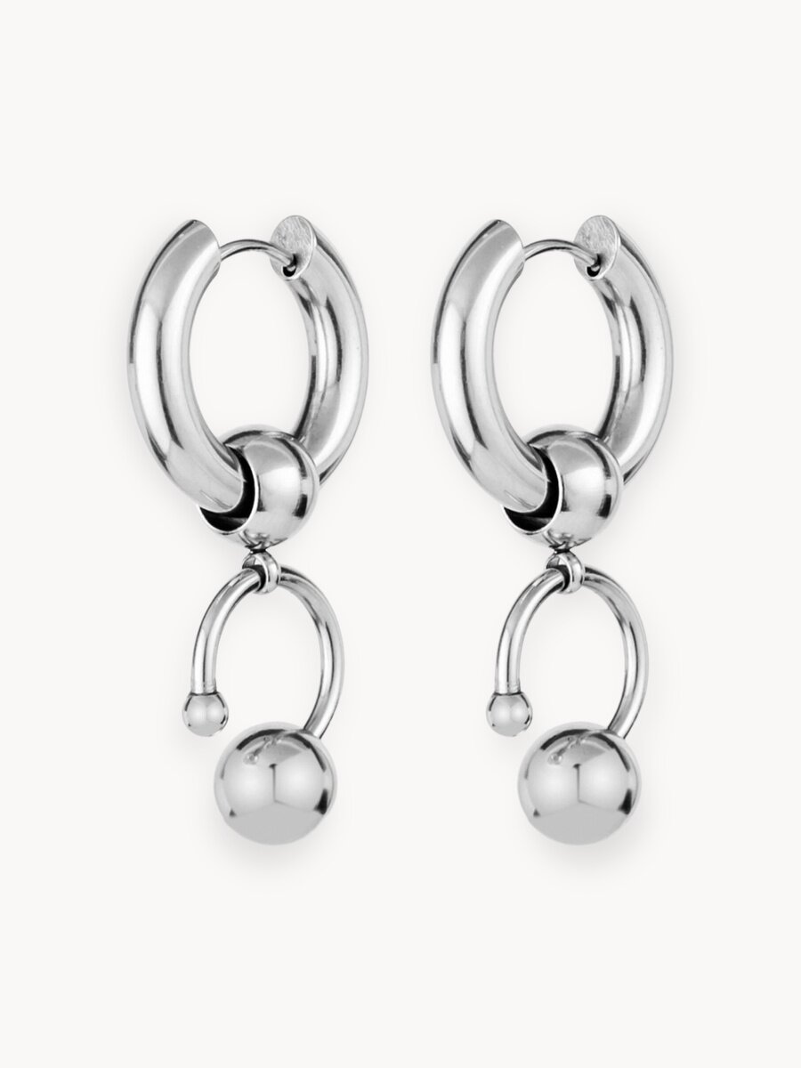 Серьги конго, с подвесками