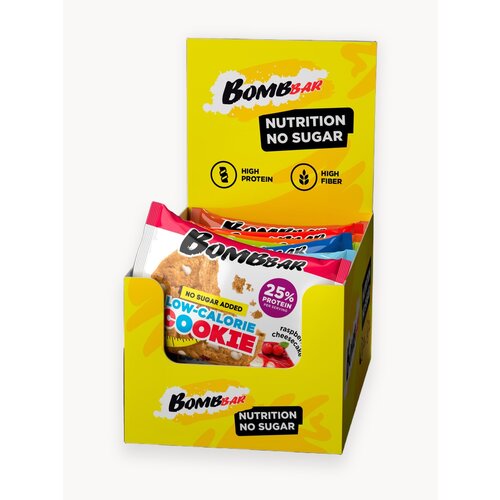 Протеиновое печенье Bombbar низкокалорийное без сахара 