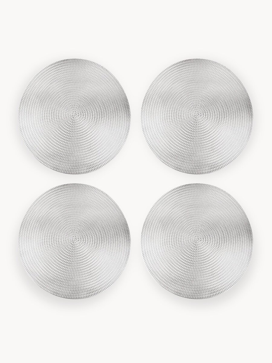 Салфетки на стол сервировочные набор 4 шт "Серебряное плетение", 38см, Nouvelle, 9903109-Н4