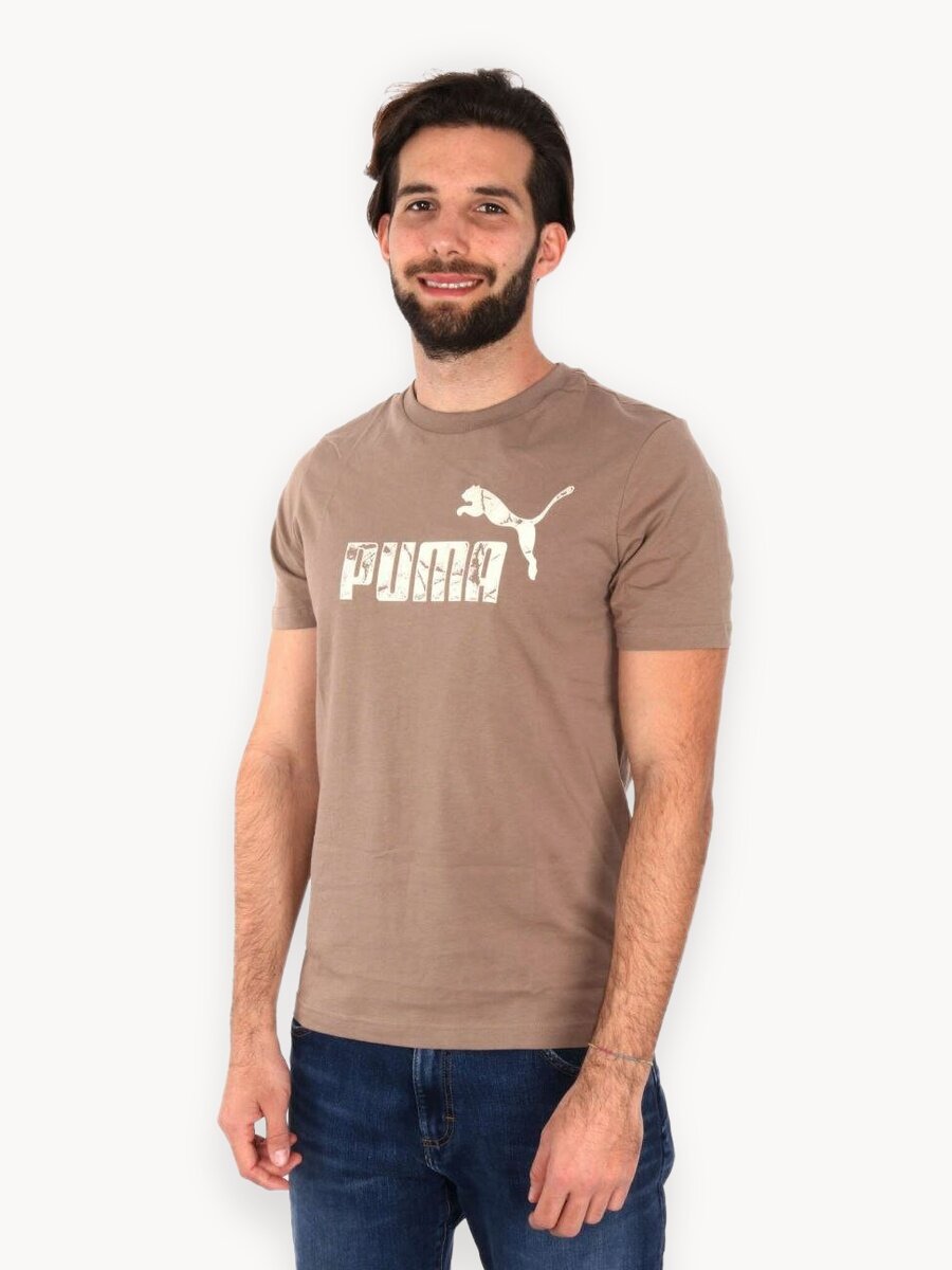 Футболка PUMA GRAPHICS No.1 Logo, размер S, коричневый