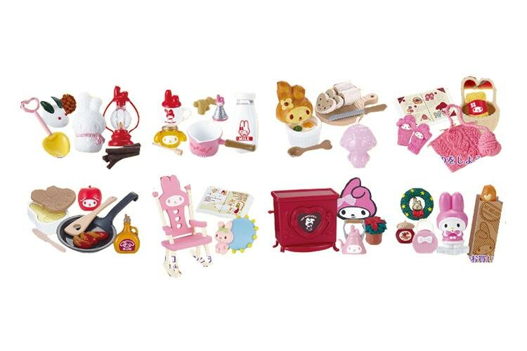 RE-MENT Капсульные игрушки Sanrio "Зимние каникулы Мелоди", 8 шт.