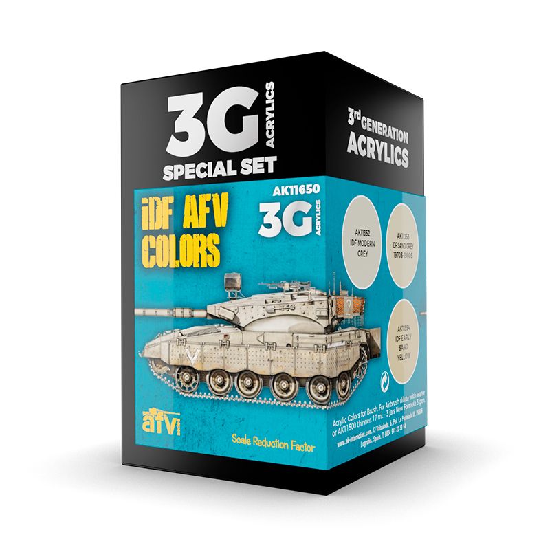 Набор красок AK Interactive - IDF AFV Colors Set 3G, 3 краски