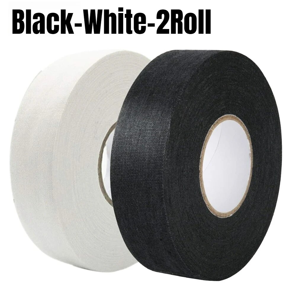 Хоккейная лента Goon Grip 2,5см х 25м Черный, Black-White-2Roll