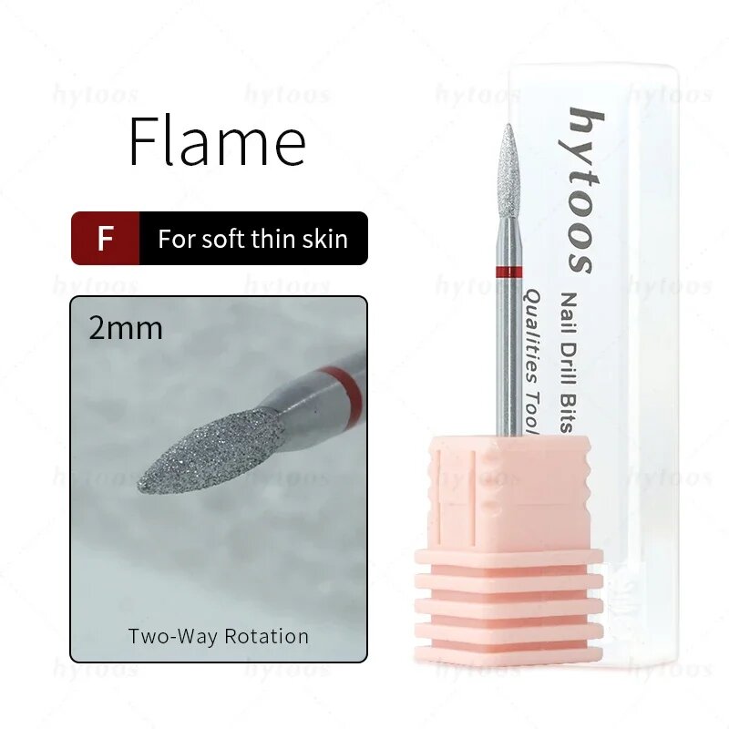 HYTOOS Фреза для маникюра Flame 2 мм, H208-F(S)
