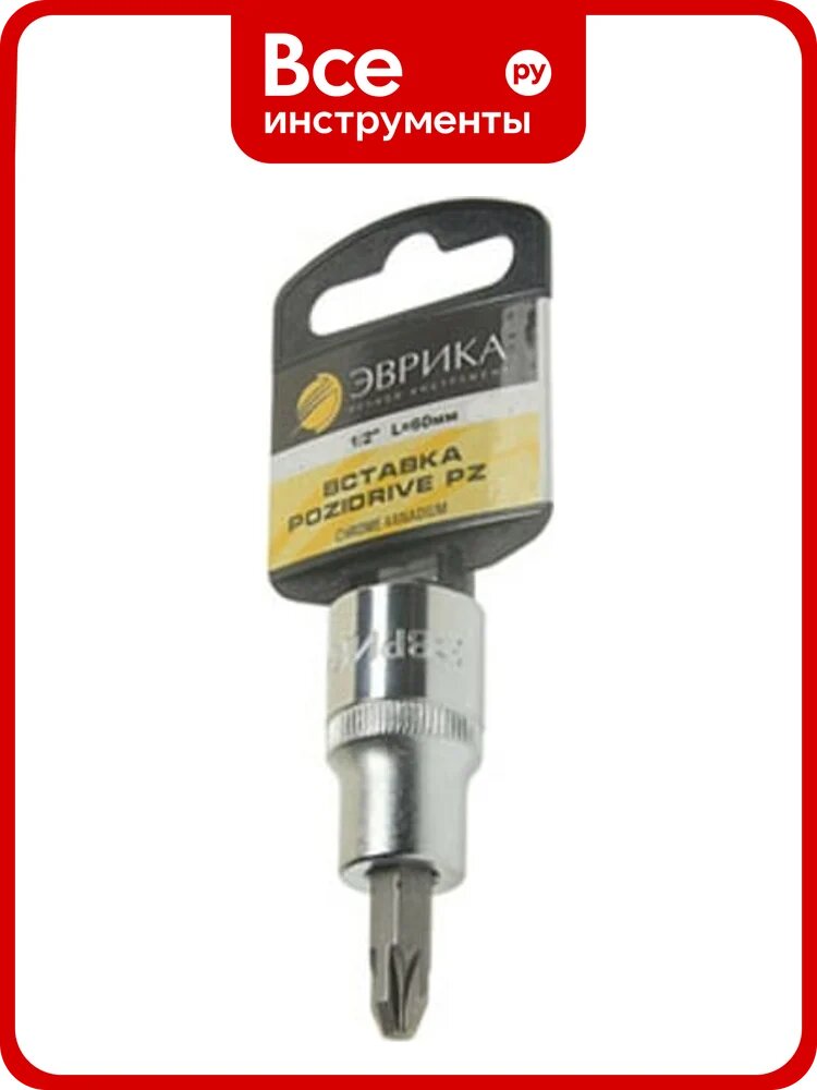 Насадка-вставка с битой Pozidrive (PZ4; 1/2"; 60 мм) с держателем эврика ER-94702H