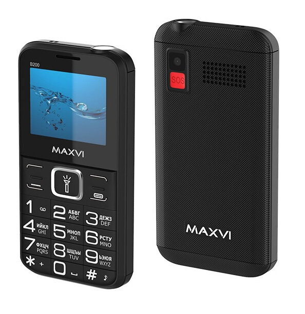 Мобильный телефон Maxvi B200 Черный 2 sim 2 GSM 1400 mAh