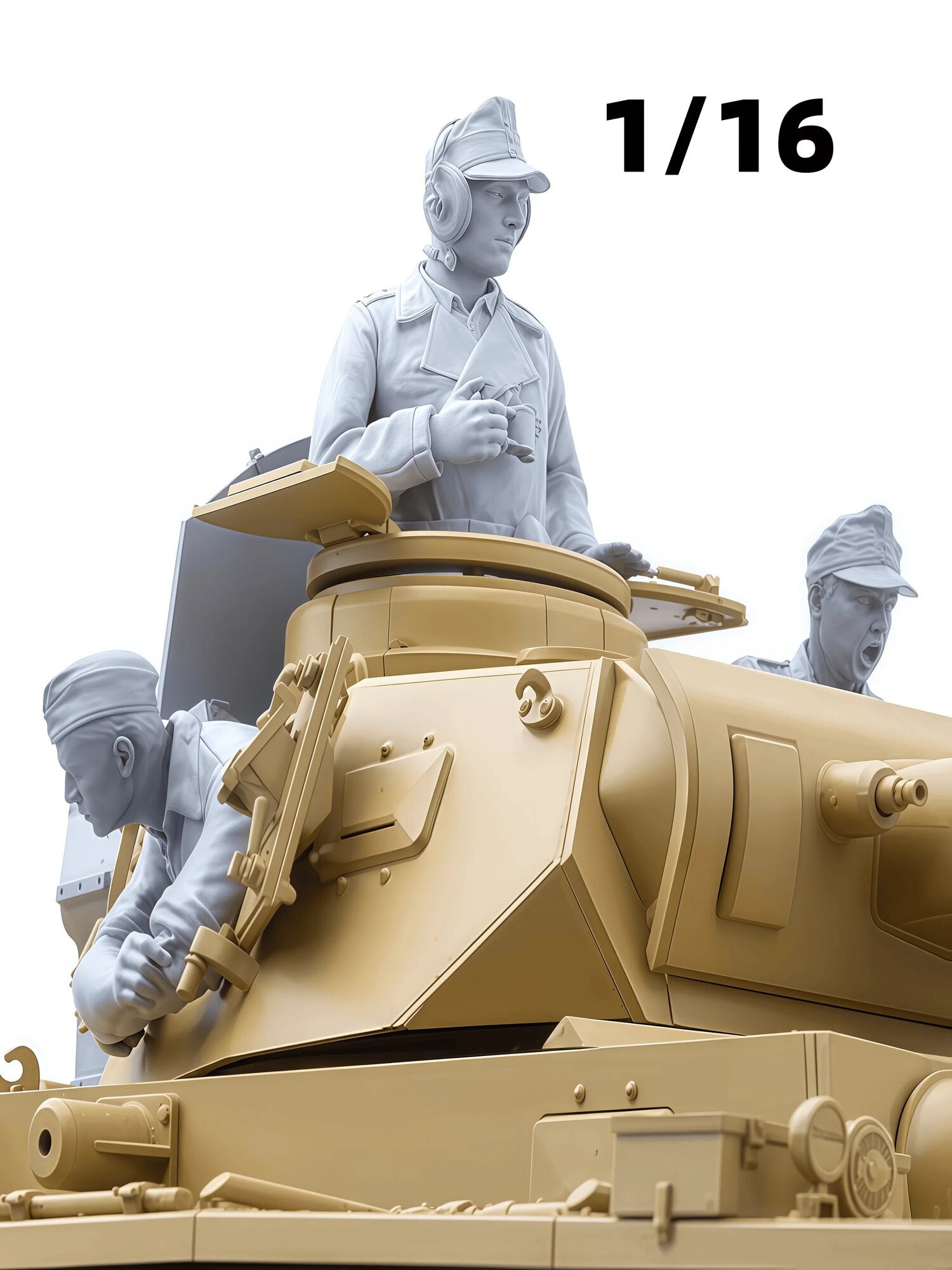 Высококачественный комплект персонажей из смолы 1/35, GK, командир танка для 3 человек, неокрашенный комплект для сборки