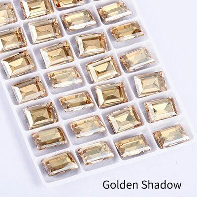 Стразы Кристаллы XIAOPU 10 штук 6x8mm 10pcs, Golden Shadow