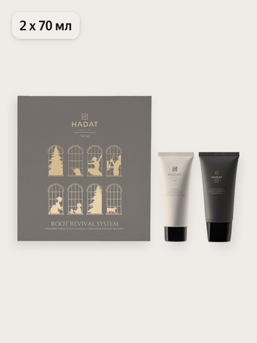 Изображение товара HADAT COSMETICS Подарочный набор для роста и укрепления волос, шампунь, бальзам