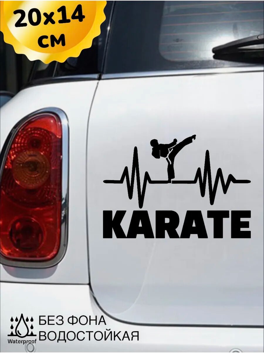 Наклейка на авто Карате Karate 20Х14 см