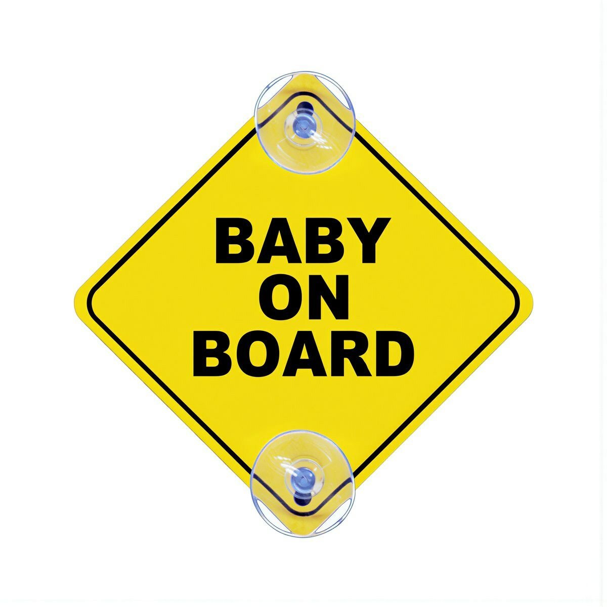 Автомобильный предупреждающий аксессуар знак Baby on Board на присосках экологичный влагостойкий для семейных поездок на машине