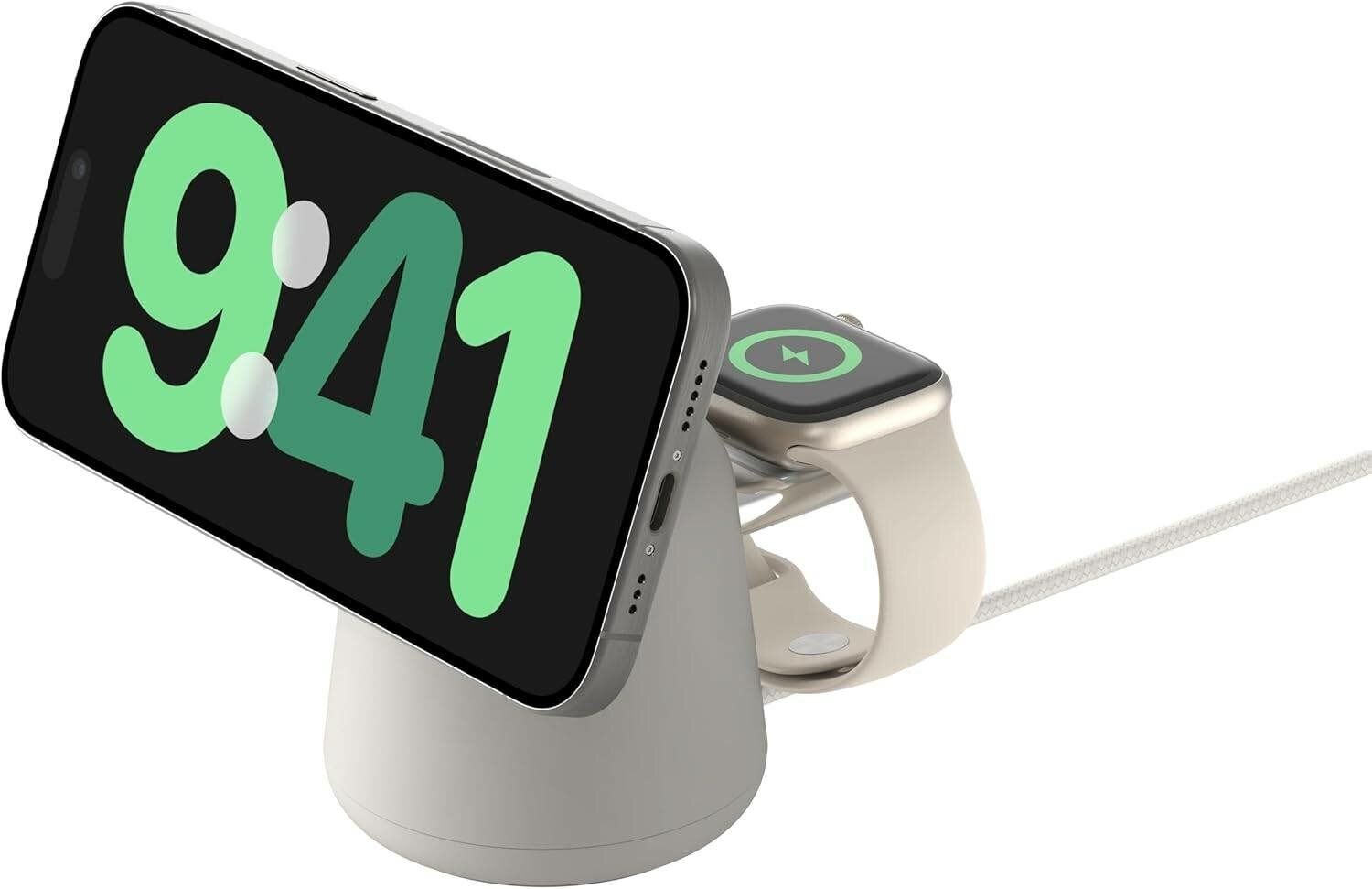 Зарядное устройство Belkin, BoostCharge Pro, 2-в-1, беспроводное, MagSafe, 15Вт