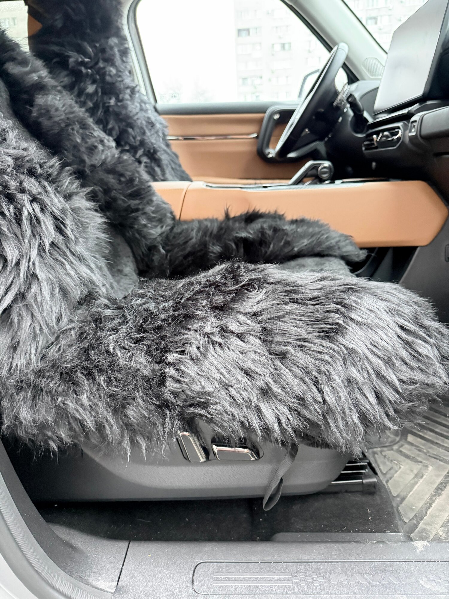 Меховые накидки 2шт из овчины — фото 1