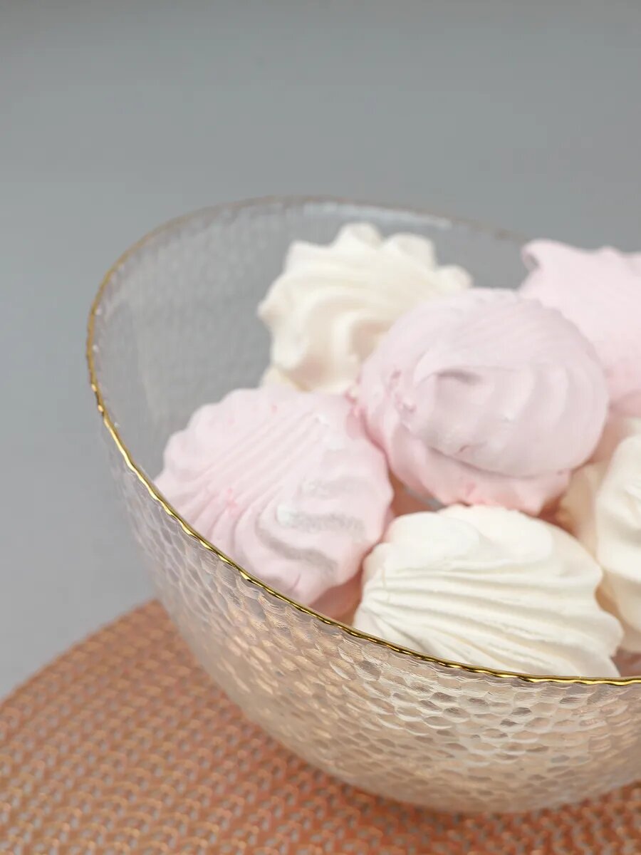 Пластиковая акриловая салатница Фруктовница на ножке и ваза для конфет 18 см