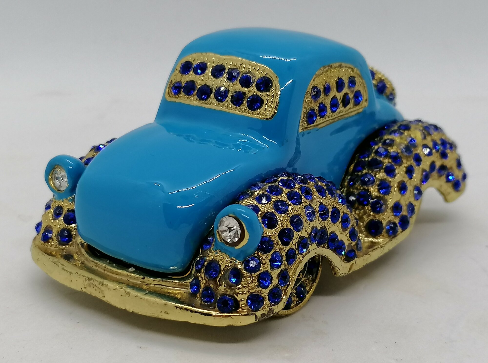 Шкатулка Фаберже "автомобиль Голубой, большой "