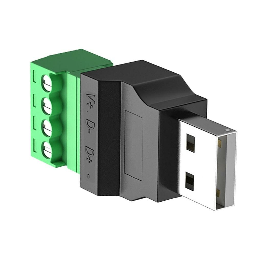 USB 2.0 разъем USB с 4-контактным терминалом для DIY проектов, мужская голова
