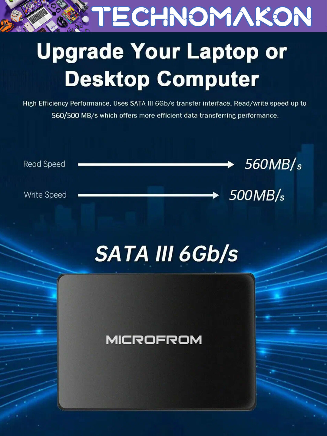 Внутренний SSD-диск MicroFrom твердотельный накопитель SSD 256GB — фото 1