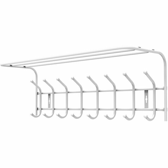 Вешалка Nika НИКА ВП8М настенная, с полкой, матовый белый (ВП8М/МБ)