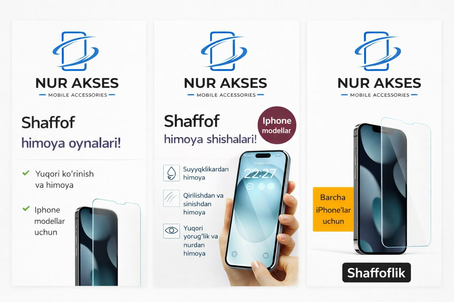 Защитное стекло для iPhone X–17 Pro Max (XR/XS/11/12/13/14/15/16/17) 9H HD противоударное — фото 1