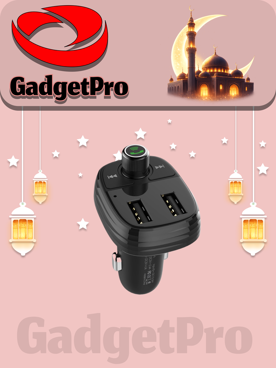 Автомобильное зарядное устройство и FM-передатчик BC16: Bluetooth, USB, MP3, для iPhone и Android — фото 1