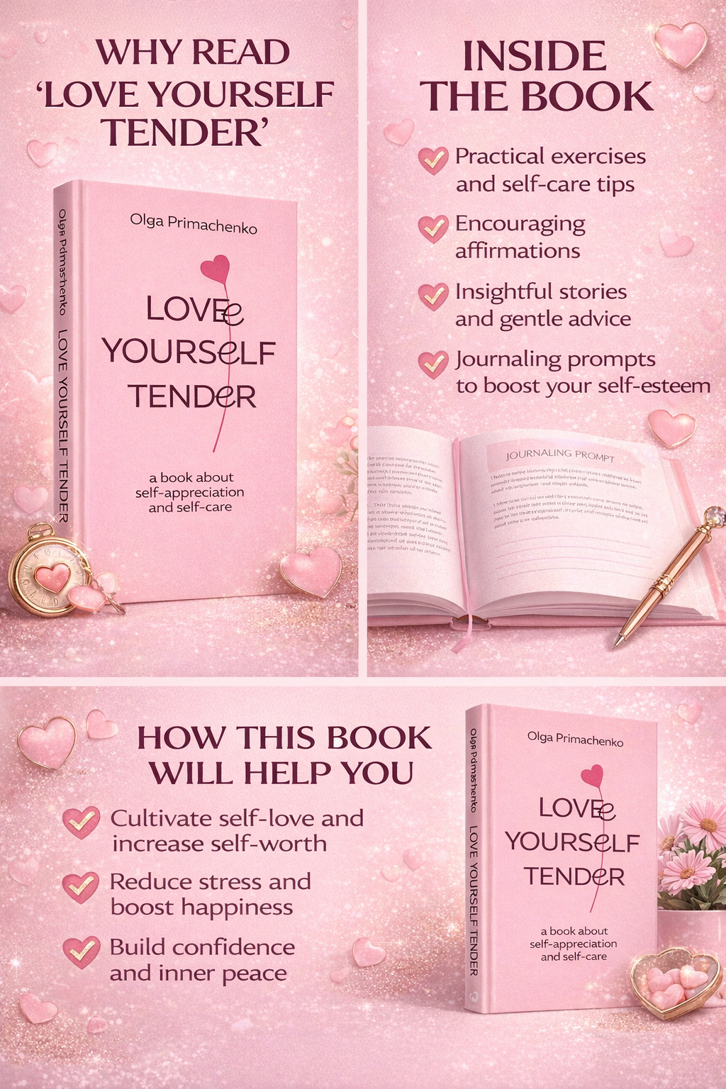 Книга "Love yourself tender", мягкий переплет, 224 стр, 2025 г — фото 1