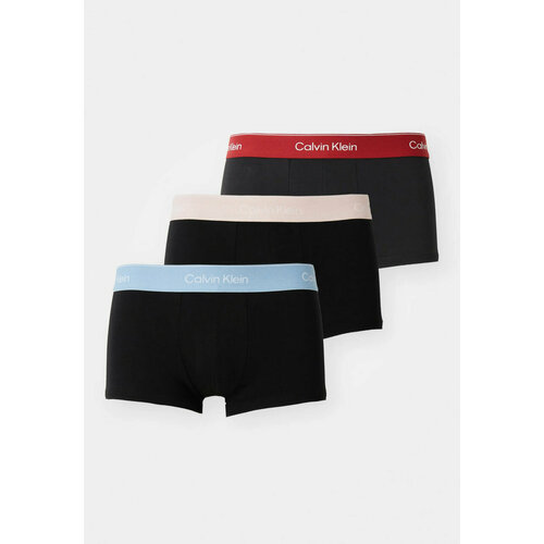 фото Трусы calvin klein trunk icon stretch 3 pack, комплект из 3 шт., размер xl, черный